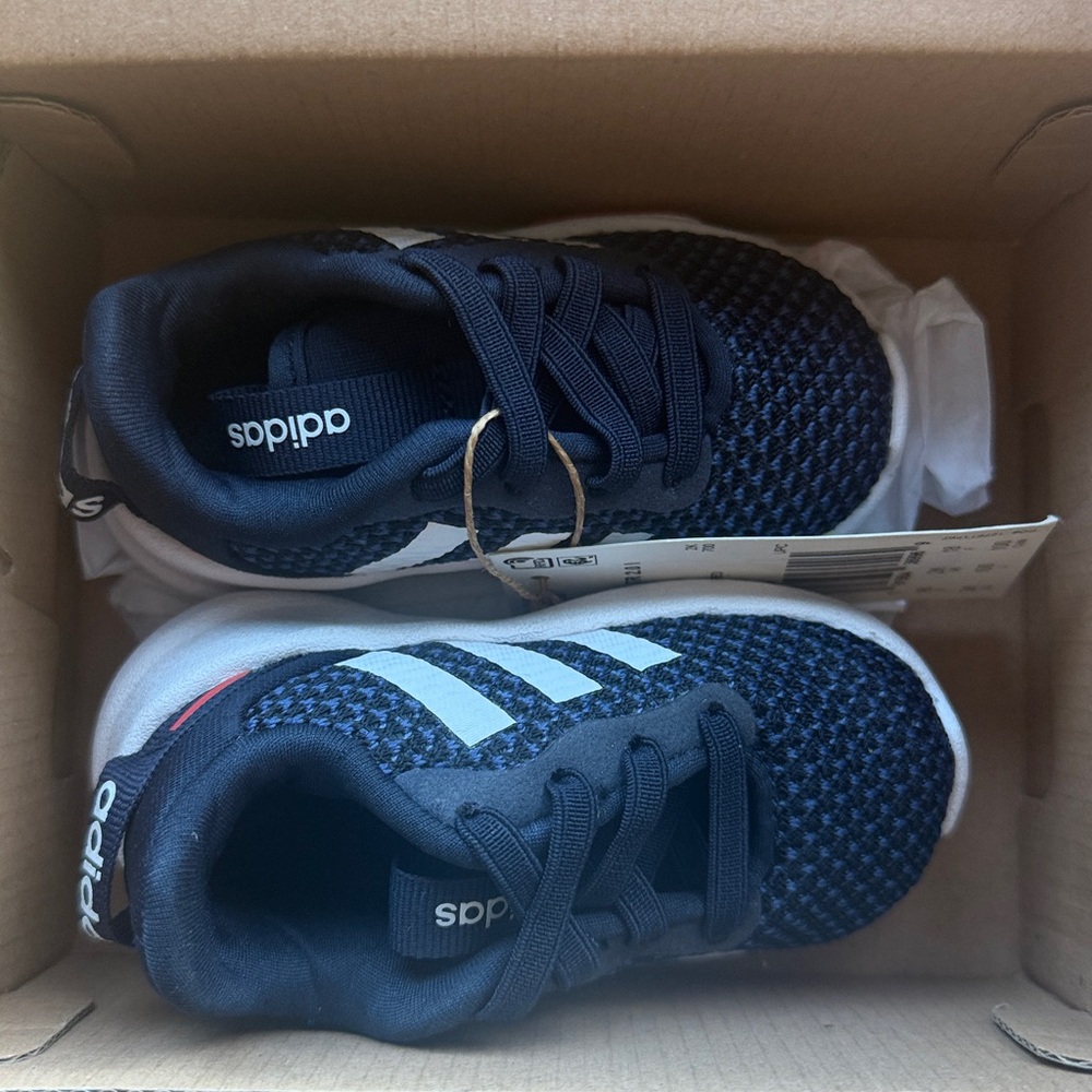 Adidas Dark Blue and White Running Shoes Racer TR 2.01 size 3t
